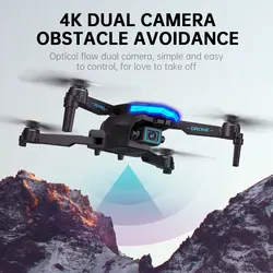 XKRC X6 Pro RC Drones katlanabilir 4K HD kamera optik konumlandırma 3-Way engel kaçınma ile serin ışık