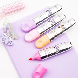 Pacchetto personalizzato punta scalpello evidenziatori 12 colori graziosi Set di penne evidenziatore per gli studenti delle scuole ufficiale di cancelleria - Product Image 5