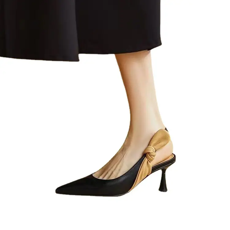 Tyle-Sandalias de tacón de aguja con lazo para mujer, zapatos de tacón de aguja con lazo para la cabeza, novedad de 2023