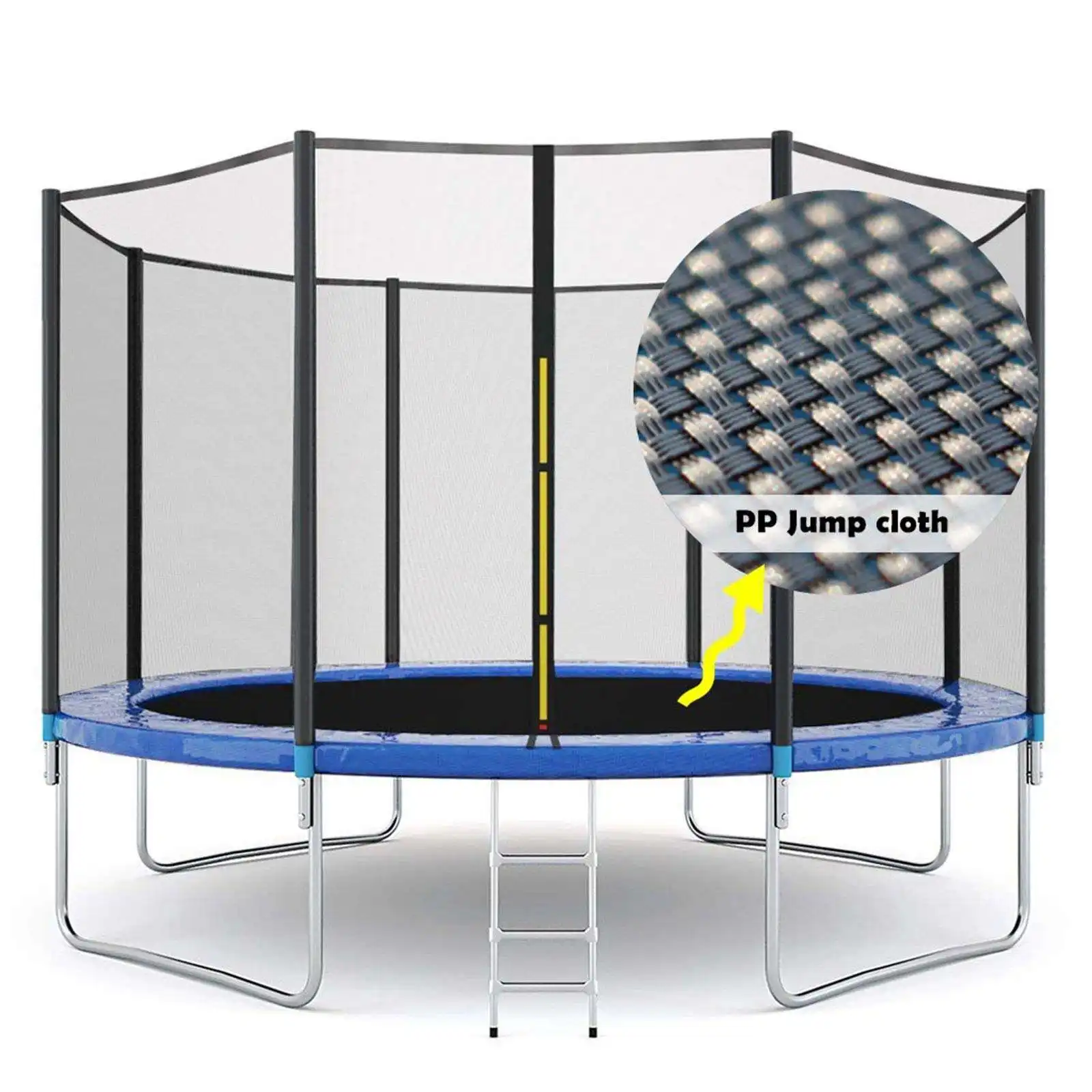 8FT 10FT 12FT 14FT Trampoline with Enclosure Net Outdoor Jump Rectangle Trampoline - ASTM Approved-Combo Bounce Exercise Trampol