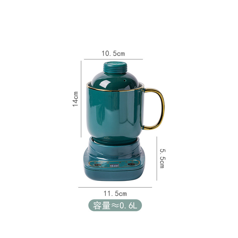 0.6 Dark green (ceramic base with gold accents)