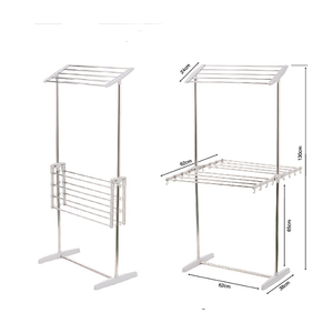 Double Layer <strong>Drying</strong> Lightweight Baby Clothes Straight Standing Hanger Airer