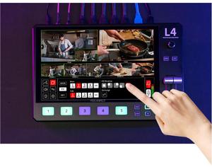 FEELWORLD L4 10.1&quot;Touch Screen USB3.0 Fast Streaming Multi-camera Video Mixer Switcher Multi Format <strong>Usb</strong> Video Mixer - Product Image 3