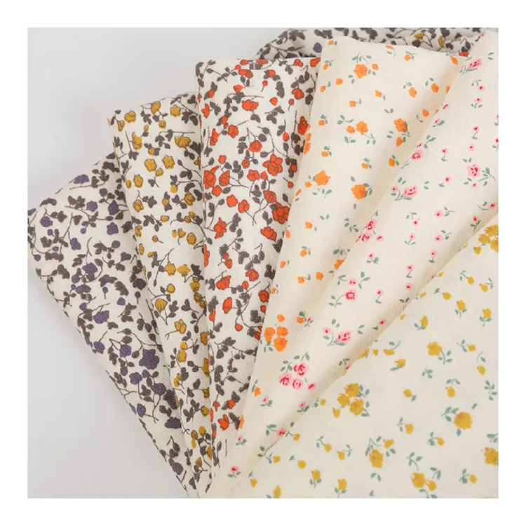 Cetakan Digital kain katun pola bunga kustom cetak bunga Liberty London rok katun kain Poplin kain Shirting