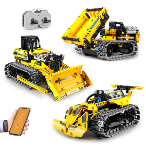 STEM APP telecomando ingegneria blocchi di costruzione per auto assemblare modello ragazzi giocattolo educativo 3 in1 kit robot di programmazione fai da te - Product Image 1