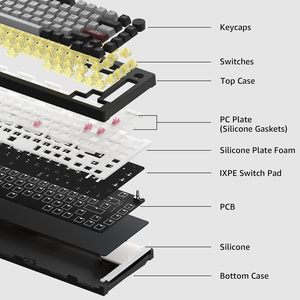 Artículos a granel Original Akko 5075B Plus Gaming Teclado mecánico 75% por ciento RGB Teclado intercambiable en caliente con perilla Gaming - Product Image 6