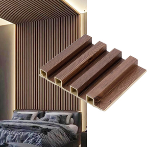 Fábrica Wpc laminado madera plástico compuesto interior Wpc panel de pared Wpc materiales de construcción panel de pared 3D