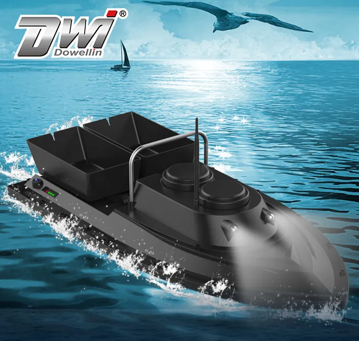 Dowellin 500M barca telecomandata nave di nidificazione intelligente RC pesca RC Bait Boat 1.5kg caricamento giocattoli radiocomandati