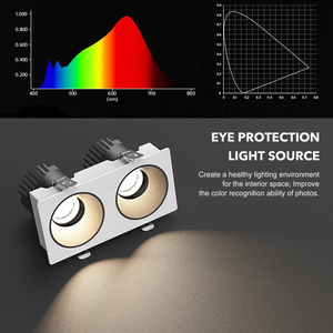 2 Head Tuya Smart Square Recessed 7W <strong>9W</strong> 12W 15W Led Downlight Reflector <strong>Light</strong> Square Linear Led <strong>Light</strong> Ip44 - Product Image 4