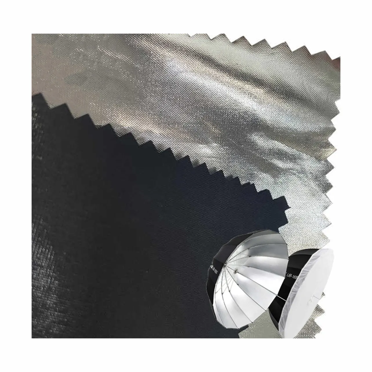 Ripstop-tissu gaufré Polyester, nouvelle collection 190T, étoffe en fer noir et argent pour la photographie, tissu en planche douce et légère