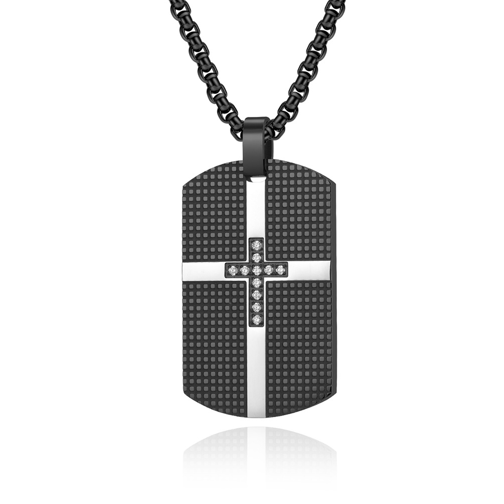 Colgante único negro sin cadena