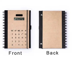 Cuaderno espiral personalizado multifuncional de alta calidad con calculadora de energía solar y juego de bolígrafos - Product Image 6