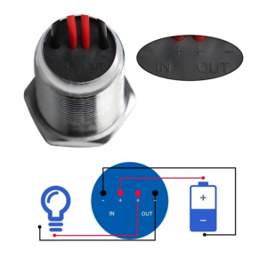 12-24V RV Metal 19MM Flush Mount Touch Sensor Stepless <strong>Dimmer</strong> Switch Button <strong>Control</strong> with Memory Function LED Strip Rope Light - Product Image 3