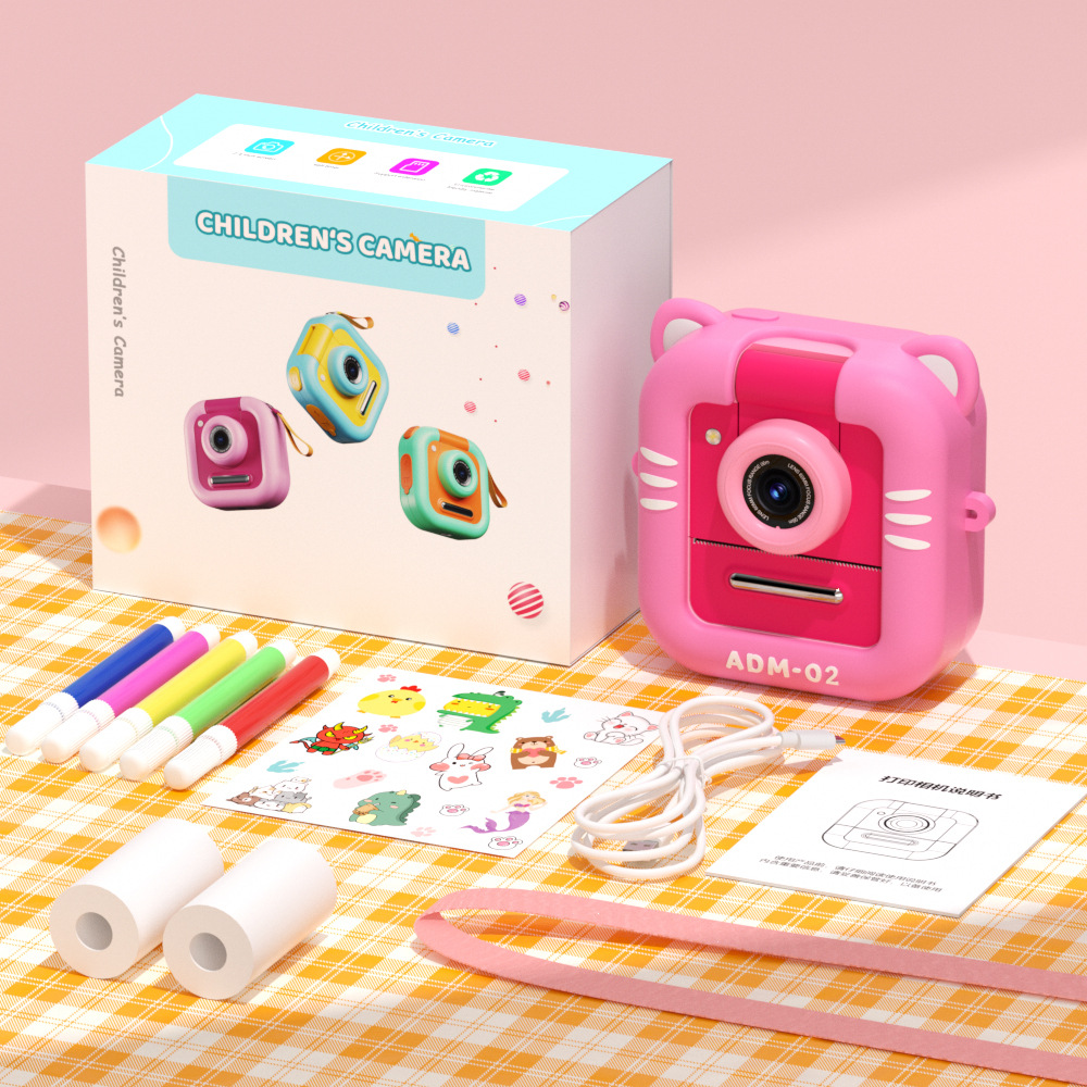 กล้อง Pink Cat 48MP HD ไม่มีหน่วยความจำ พร้อมกล้องแบบพลิกขึ้น