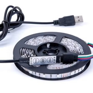 マルチカラーLEDライトストリップ5VRGB LEDモーションセンサーリモートコントロールライトストリップ1m 2m 3m 5m - Product Image 1