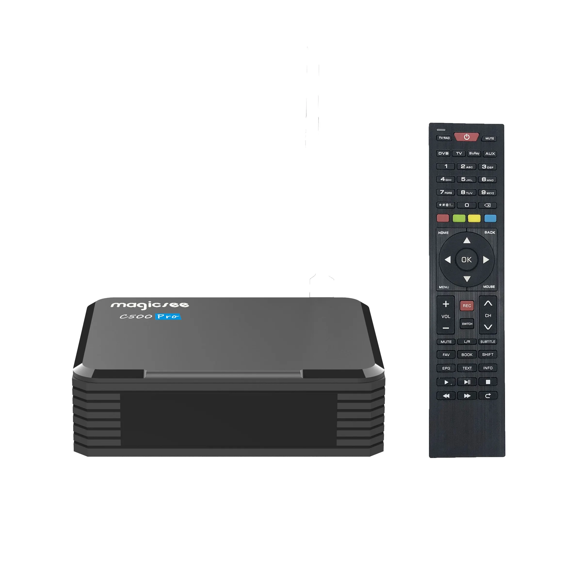 Magicsee c500 pro s905x3 android tv box ricevitore digitale satellitare DVB-S2X/S2 DVB T2/ATSC Android 4k tvbox per Europa/Asia