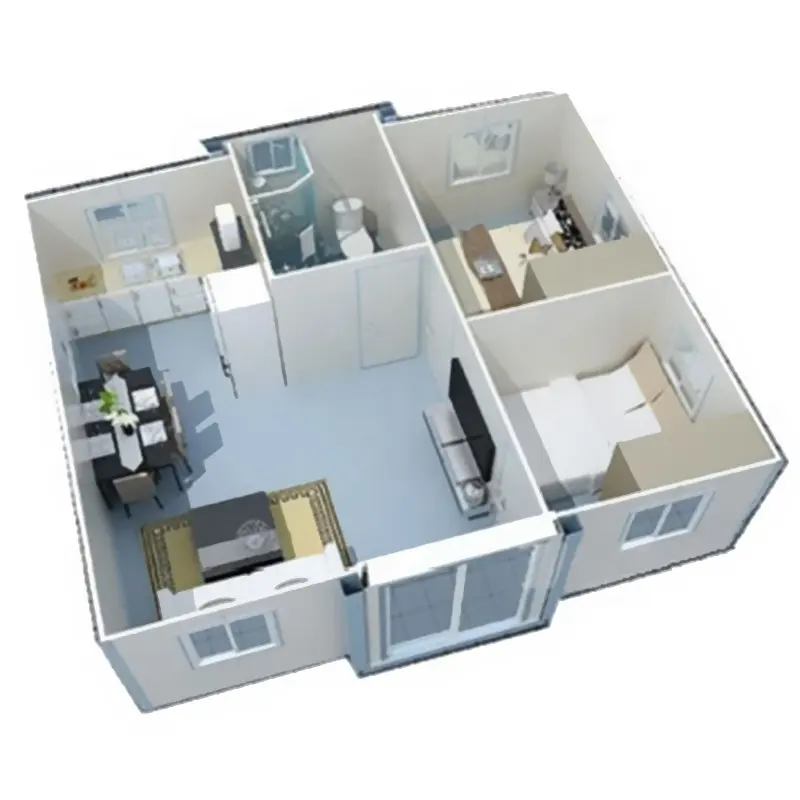 Australia di alta qualità con mobili 2 camere da letto contenitore contenitore prefabbricato casa espandibile polonia 40 piedi