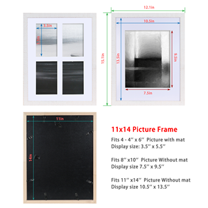 4x6 Picture <strong>Frames</strong> White Small Picture <strong>Frame</strong> <strong>3</strong>.5x5 Pictures with Mat or 4x6 Without Mat for Wall Decor or Tabletop Display - Product Image 5