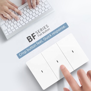 最热门的图雅/智能生活应用1 2 3路智能WiFi按钮壁灯开关黑色美国1组智能开关 - Product Image 2