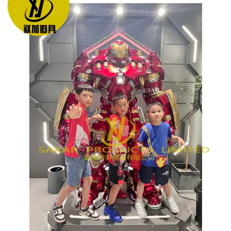 Marvel Avengers arte personalizada em tamanho real Iron Mans estátua de decoração de interiores em fibra de vidro Iron Mans