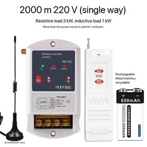 220伏家用智能无线遥控开关自动ABS材料水泵电机遥控操作带固定代码 - Product Image 2