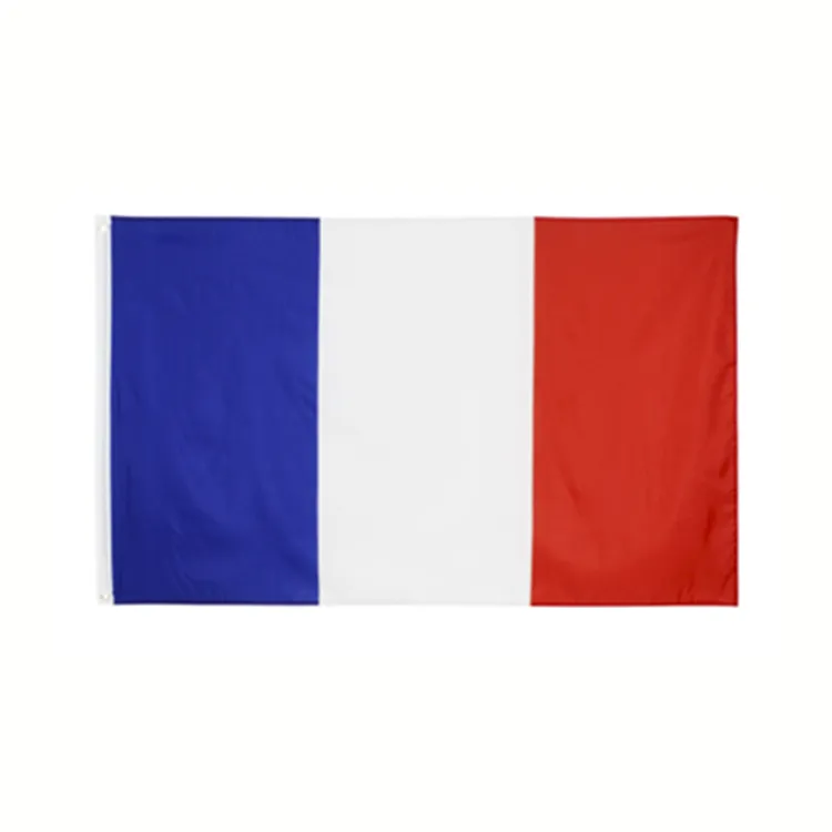 Spanduk cetak kualitas tinggi poliester 3X5 kaki spanduk bendera negara nasional Perancis