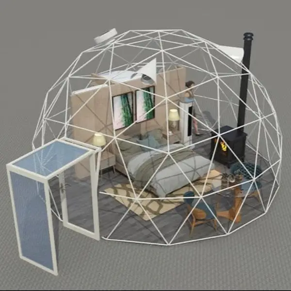 2023ในประเทศจีนมาใหม่กลางแจ้งแกลมปิ้งหรูหราชีวิต Geodesic เต็นท์โดม