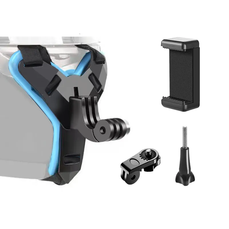 JUNNX Go Pro Sports Camera supporto per staffa per casco Base supporto per mento per moto per Gopro Hero 10 9 8 7 6 5 Yi 4K