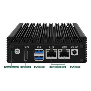 Intel Celeron Dual Lan RJ45 Fanless Mini Compute Windows 11 Pro/ Linux Micro X86 Industrial Mini PC <strong>GPIO</strong>/COM