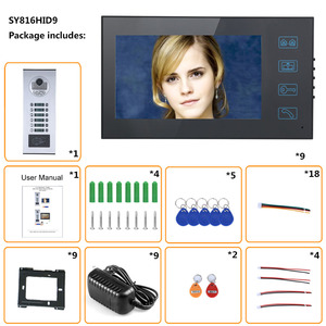 <strong>Touch</strong> <strong>Button</strong> 7&quot; 9 Apartment/Family Video Door Phone <strong>Intercom</strong> <strong>System</strong> RFID IR-CUT HD 1000TVL Camera Doorbell Camera <strong>with</strong> 12 <strong>Button</strong> - Product Image 4