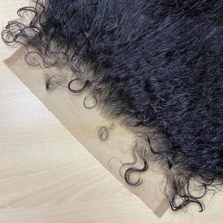 Fermeture en dentelle 4x4 avec cheveux de bébé bouclés