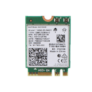 WiFi 6E无线网卡英特尔AX210 NGW蓝牙5.3三频5400Mbps网络适配器，适用于笔记本电脑64位M.2 PCIE