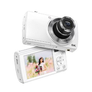 Dijital kamera 5K 56MP kameralar için fotoğraf vyoutube kamera YouTube Selfie için yeni başlayanlar için küçük kompakt kamera optik Zoom - Product Image 3