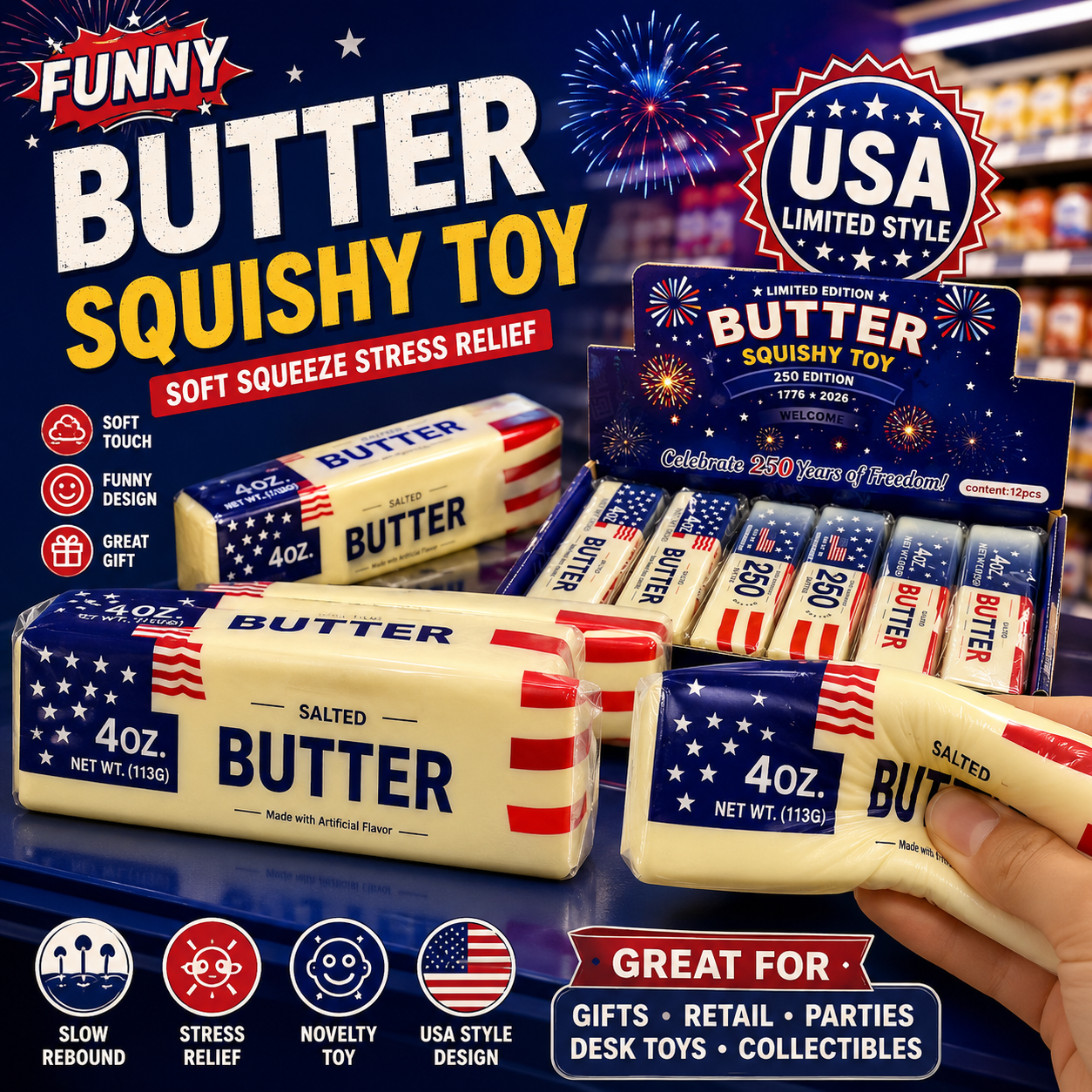 Funny Butter Squishy Toy