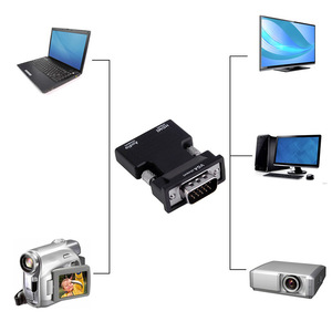 Convertidor hembra a VGA macho, adaptador VGA a HDMI