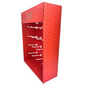 Cajas de exhibición de PDQ personalizadas de alta calidad con gancho de plástico Diseño de papel con solapa de cartón portátil Estilo de gama alta - Product Image 1