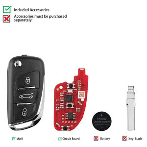 XHORSE XKDS20EN Universal-Ferns chl üssel für VW-Autos chl üssel V2 DS Flip 3-Tasten unterstützt drahtlose Programmierung Englische Version - Product Image 4