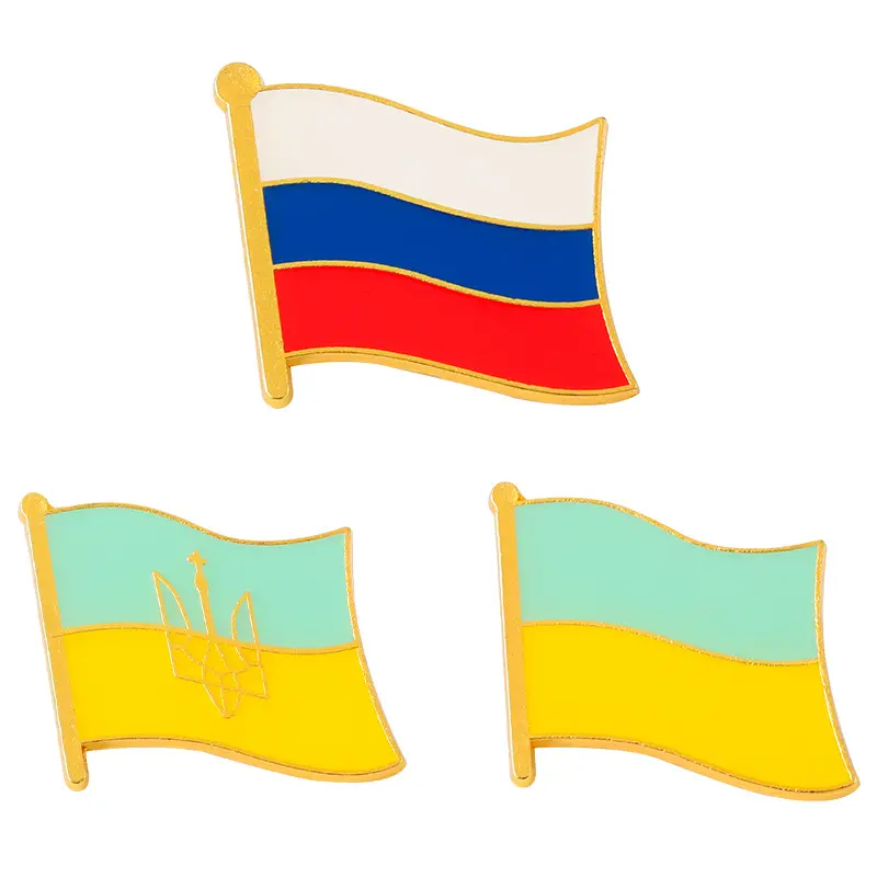 ที่กำหนดเองยูเครนธงนุ่มและฮาร์ดเคลือบ Lapel Pins ยูเครนป้ายปุ่มยูเครนเย็บปักถักร้อยแพทช์ปกขาป้ายอีพ็อกซี่โดม