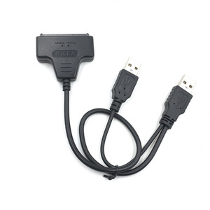 <strong>USB</strong> 2.0 <strong>to</strong> <strong>SATA</strong> 7+15 Pin 22 Pin Connector Cable for <strong>2.5</strong>&quot; Inch Hard Disk Drive HDD Dual USB2.0 <strong>USB</strong> 2.0 <strong>to</strong> <strong>SATA</strong> 22Pin Adapter - Product Image 3