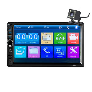 7018Bユニバーサル2 Din 7インチBT FM HDタッチスクリーンカーMP5ビデオDVDプレーヤー2dinカーステレオラジオプレーヤーカメラ付き - Product Image 6
