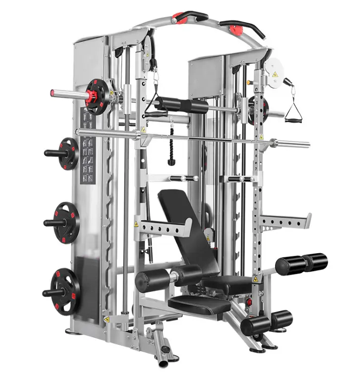 Portique cadre ménage multifonctionnel smith machine dispositif de formation complet professionnel commercial profond squat rack
