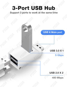 OEM 3D USB3.0 Hub 2 USB 2.0 Mini USB 3.0 adaptör genişletme çoklu USB Hub hızlı veri transferi çoklu Hub - Product Image 3