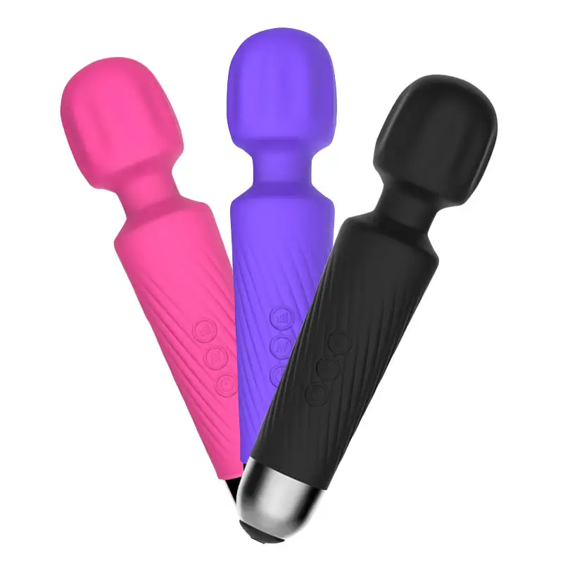 Vibrador de silicona para mujer, Varita AV resistente al agua, 10 velocidades, punto G, juguete sexual