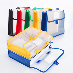 Carpetas de archivos de plástico transparente A4, billetera expandible con cierre a presión, estuche de bolsillo, organizador para estudiantes, almacenamiento de papel para cuaderno - Product Image 1