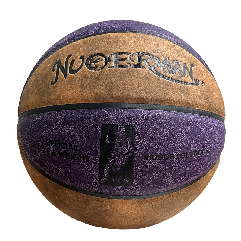 No 7 purple and yellow cowhide