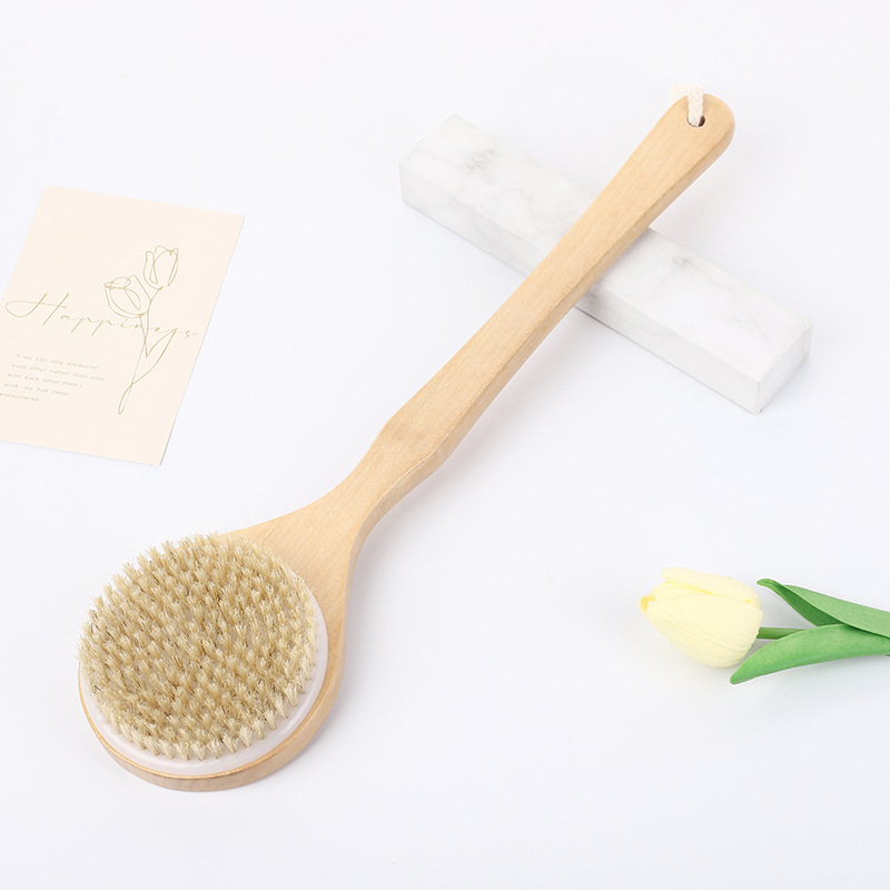 Brosse à manche long simple face en bois de lotus sans coups 41,5*11