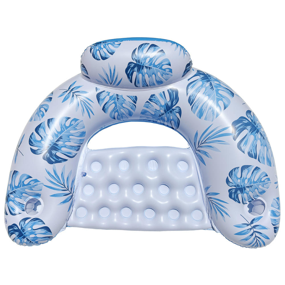 Sillón reclinable con forma de U y hoja de arce azul - Embolsado