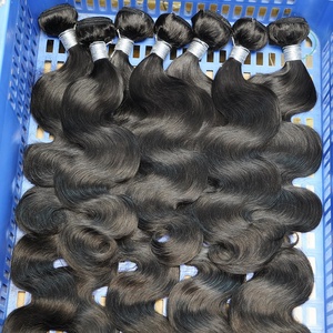 Wholesale Bulk Brazilian <strong>10A</strong> Virgin Human Hair Weave Bundles Closure 100% Natural Mink Wave Raw Unprocessed Cuticle Alignment - Product Image 5