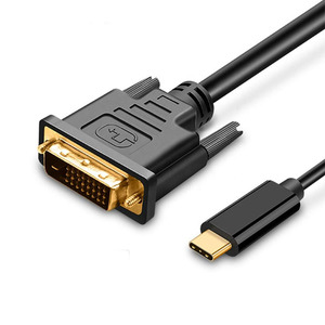 1.8M USB tip C USB-C Thunderbolt 3 DVI kablo kordonu erkek erkek dönüştürücü - Product Image 5