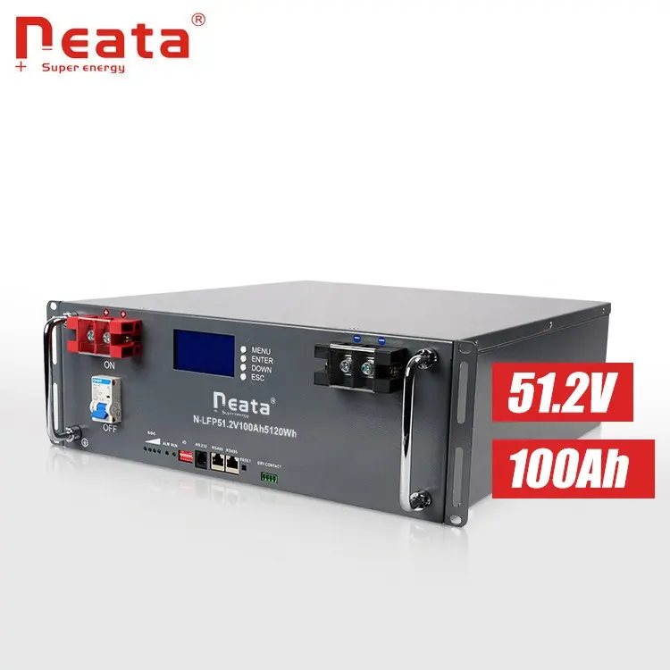 Аккумуляторы Neata 51,2 в Ач Lifepo4 5120KW, литий-железо-фосфатный Аккумулятор для хранения батарей Pv
